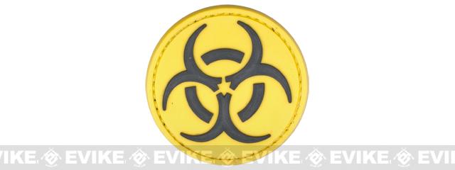 Matrix Biohazard PVC IFF Hook and Loop Patch (Color: Yellow)