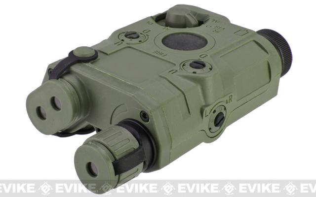 Matrix PEQ-15 Type Laser & Flashlight Combo w Remote Pressure Switch (Color: Green Laser / OD Green)