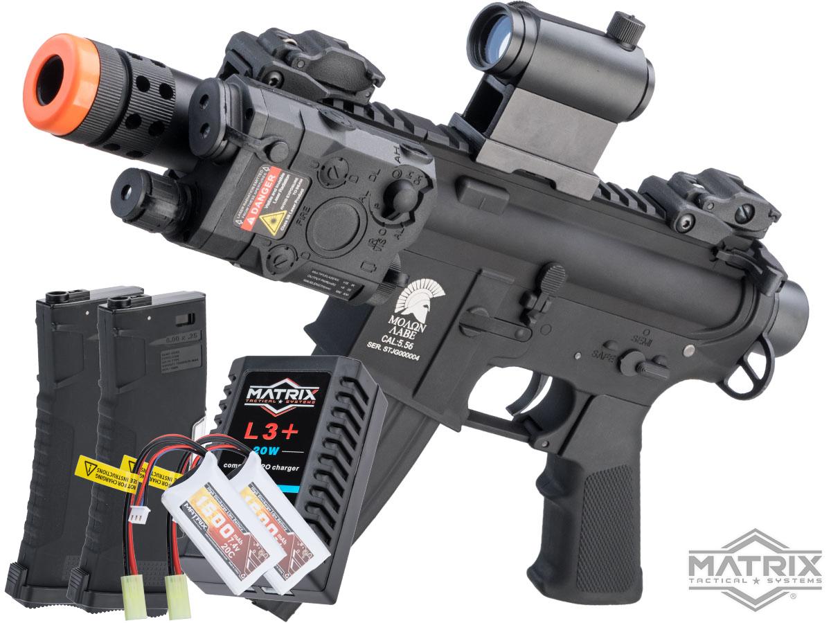 Matrix / S&T Sportsline Metal-Bodied M4 RIS Airsoft AEG Rifle w/ G3 Micro-Switch Gearbox (Model: M4K PDW / Go Airsoft Package)