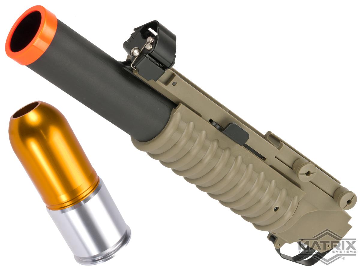 Matrix 40mm M203 Grenade Launcher for M4 M16 Series Airsoft Rifles (Model: Long Type / Desert / Matrix Multi-Purpose Package)