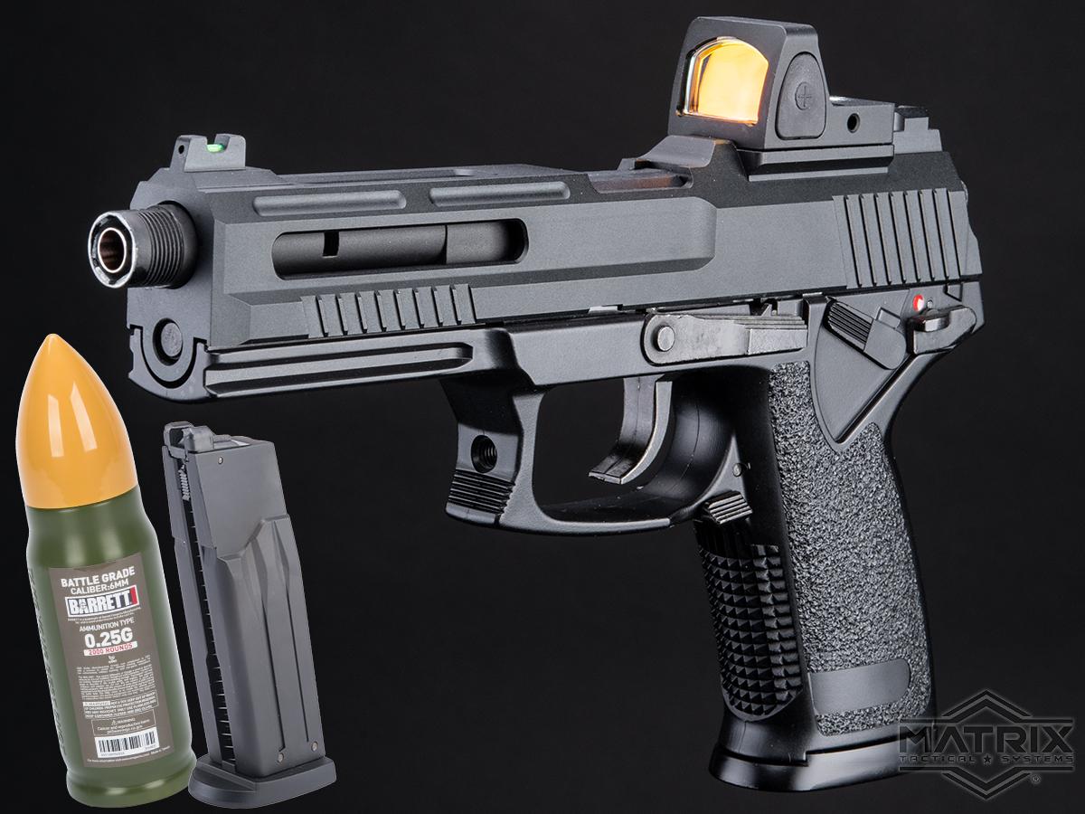 Matrix Custom Falcon Beta MK23 High Power Airsoft Gas Pistol w/ CNC RMR Ready Aluminum Slide (Package: Optic Package)