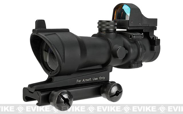 Element Bravo OP Style 4x32 Magnified Scope w/ Red Dot Reflex Sight for Airsoft Rifles (Color: Black)