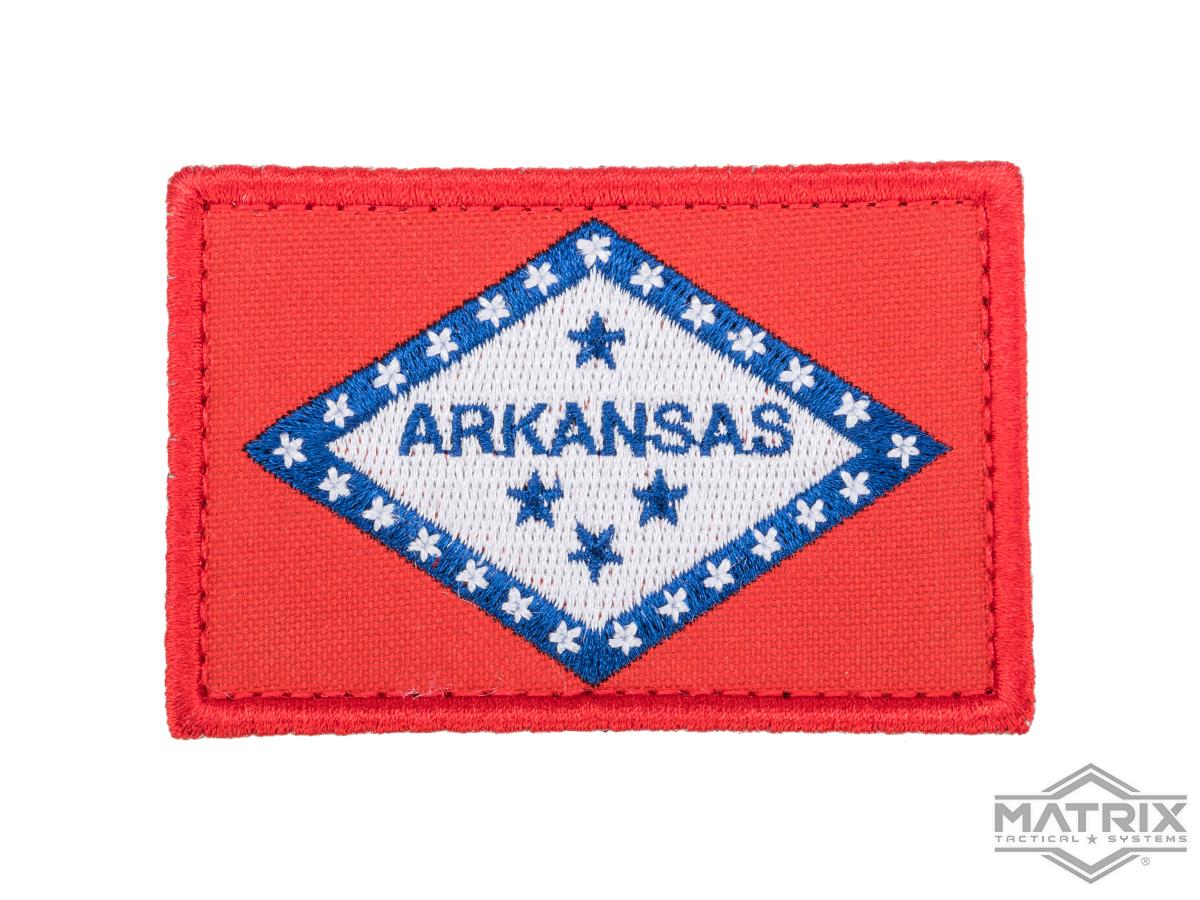 Matrix Tactical Embroidered U.S. State Flag Patch (State: Arkansas The Natural State)