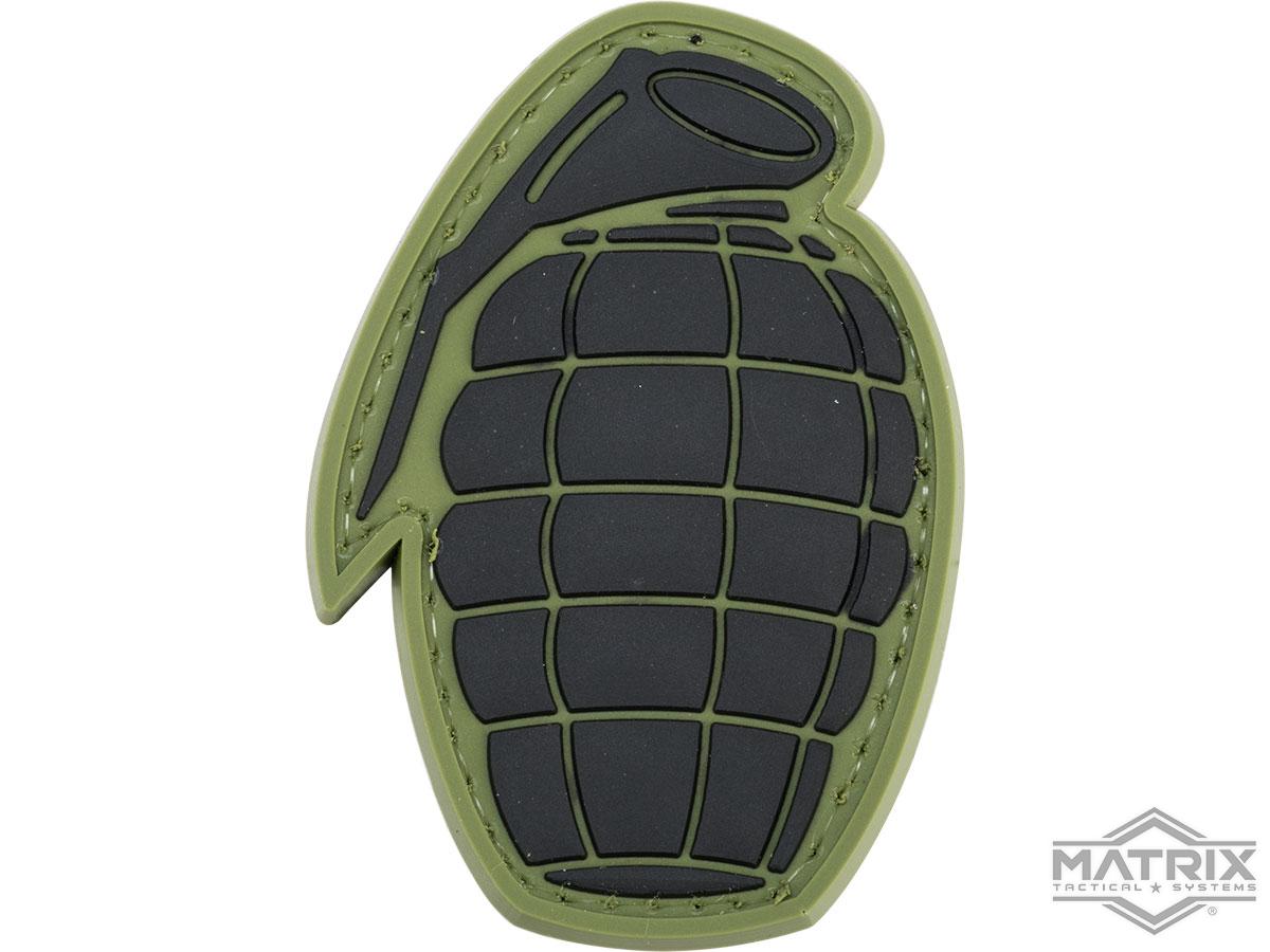 Matrix Pineapple Grenade PVC Morale Patch (Color: Black)
