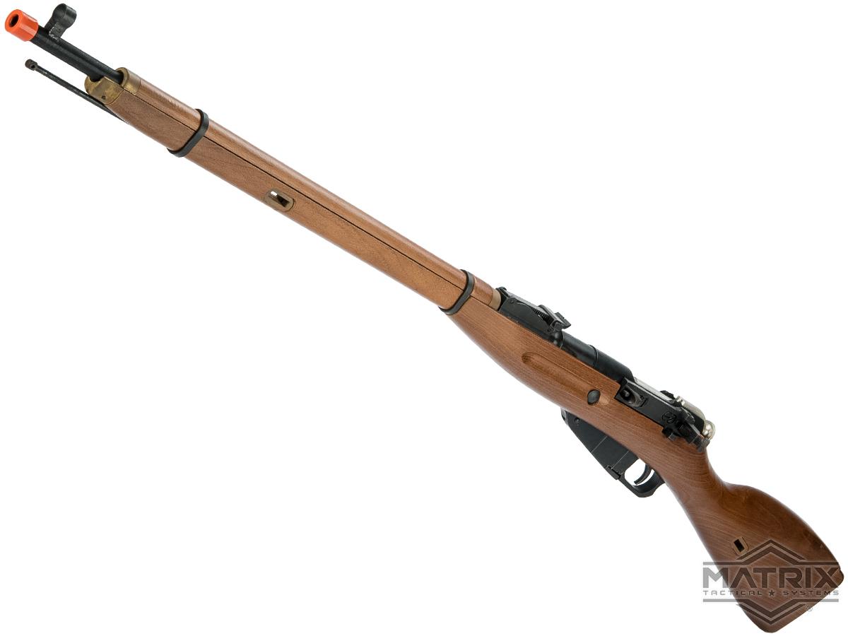 Matrix Mosin Nagant Gas Powered Bolt Action Airsoft Rifle (Model: Steel / Real Wood / PU Sniper Variant)