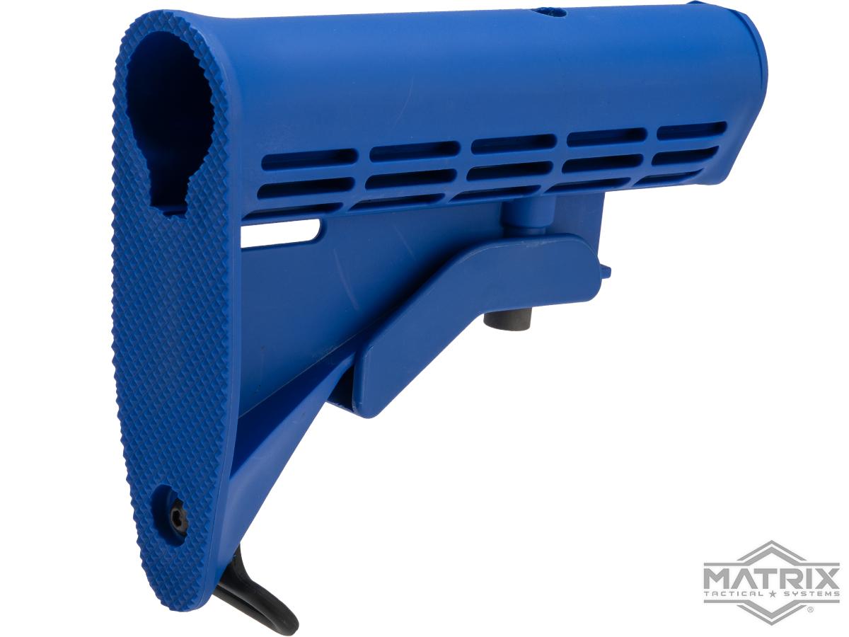 Matrix Training LE Style Stock for Airsoft M4 Series AEG Rifle (Color: Blue)