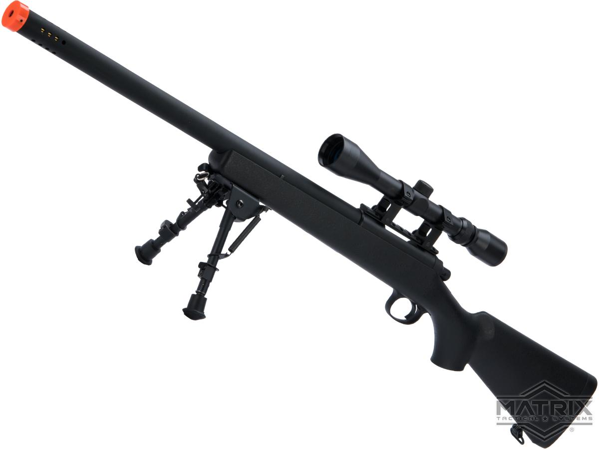 Matrix Bolt Action Sniper Rifle w/ Bull Barrel by Snow Wolf (Color: Black / Long Barrel)