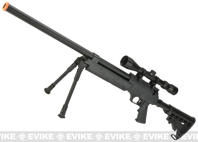 Matrix ASR SR-2 Shadow Op Bolt Action Airsoft Sniper Rifle w/ LE Stock & Bipod (Model: Black)