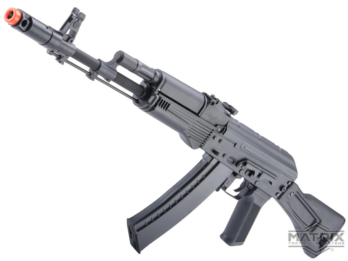 Matrix / S&T Stamped Steel AK Airsoft AEG Rifle w/ G3 Electronic Trigger QD Spring Gearbox (Model: AK-74MN / Black)