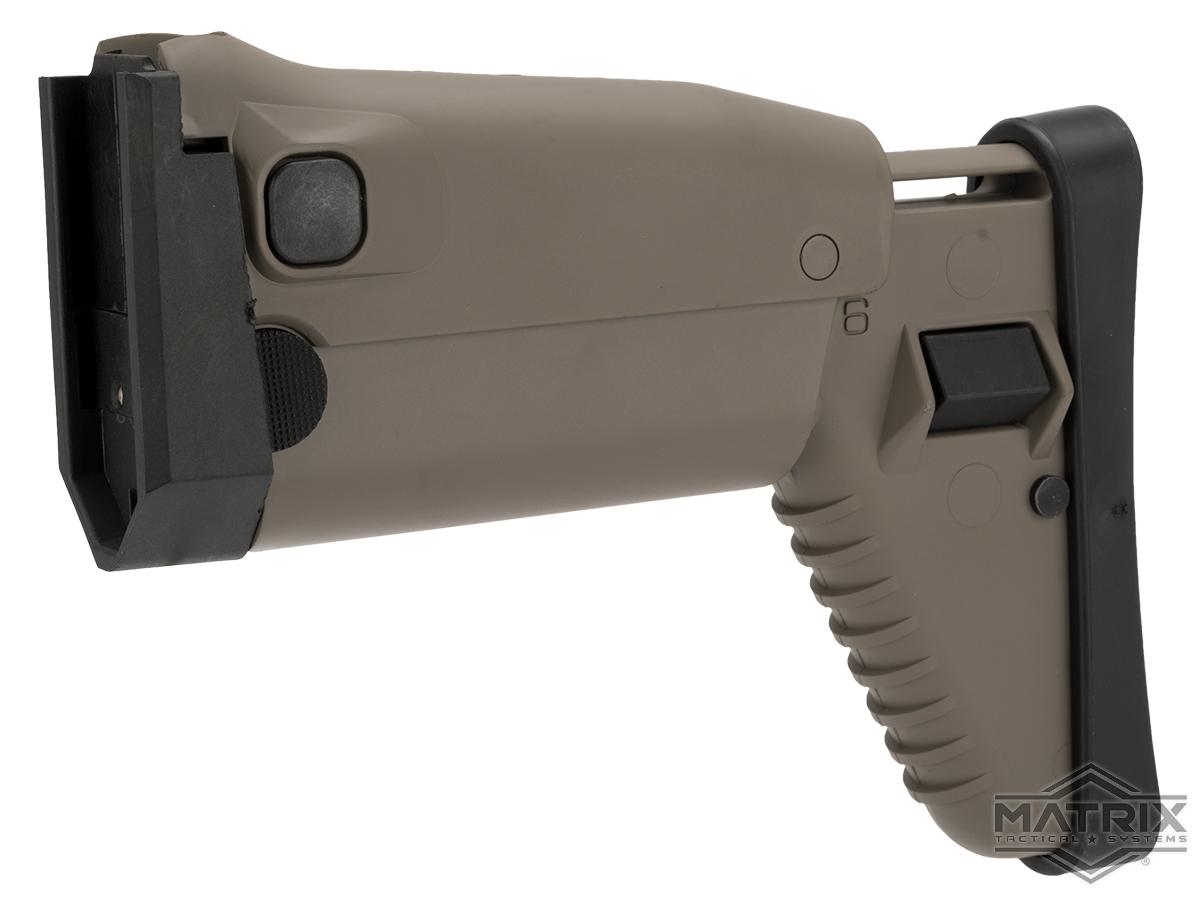 Complete Side Folding Retractable Stock for SCAR Series Airsoft AEG (Color: Tan)