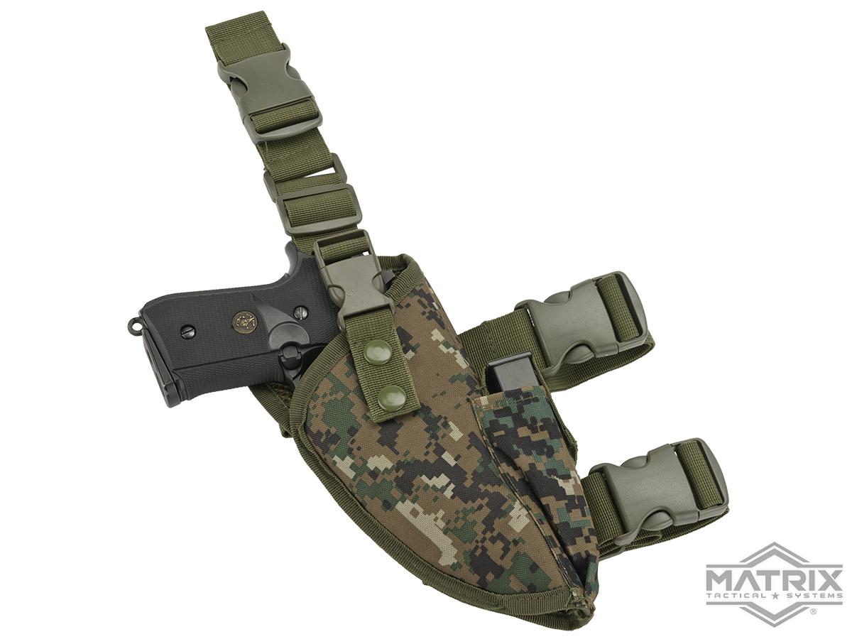 Matrix Deluxe Tactical Thigh Holster (Color: Digital Woodland / Right)