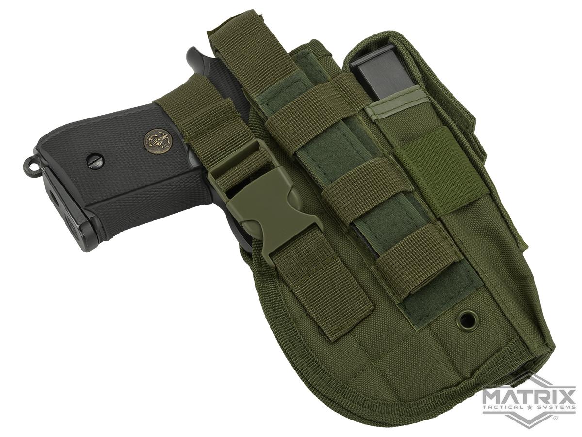 Matrix Universal MOLLE / Belt Mount Holster for Handguns pistols (Color: OD Green)