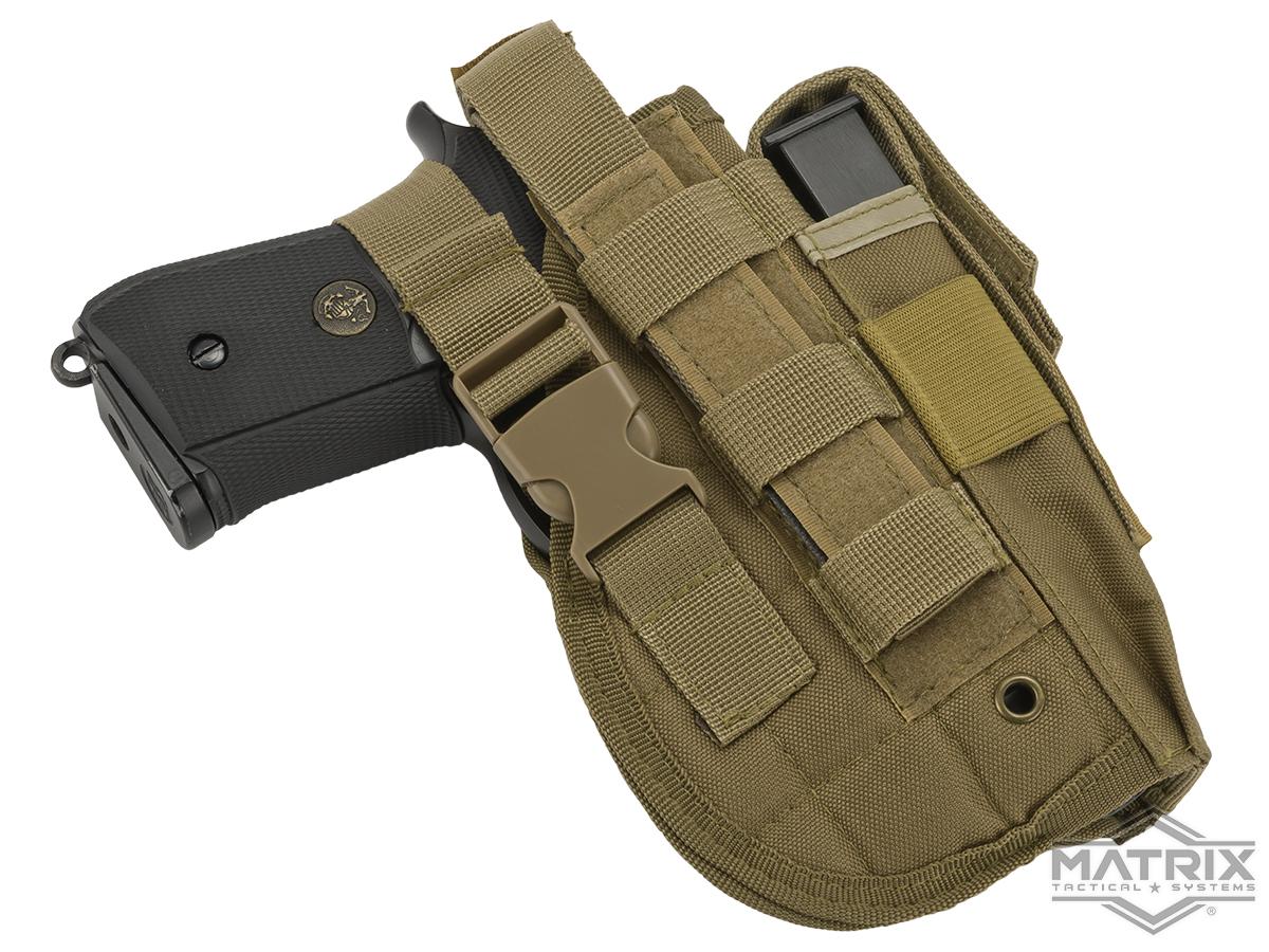 Matrix Universal MOLLE / Belt Mount Holster for Handguns pistols (Color: Tan)