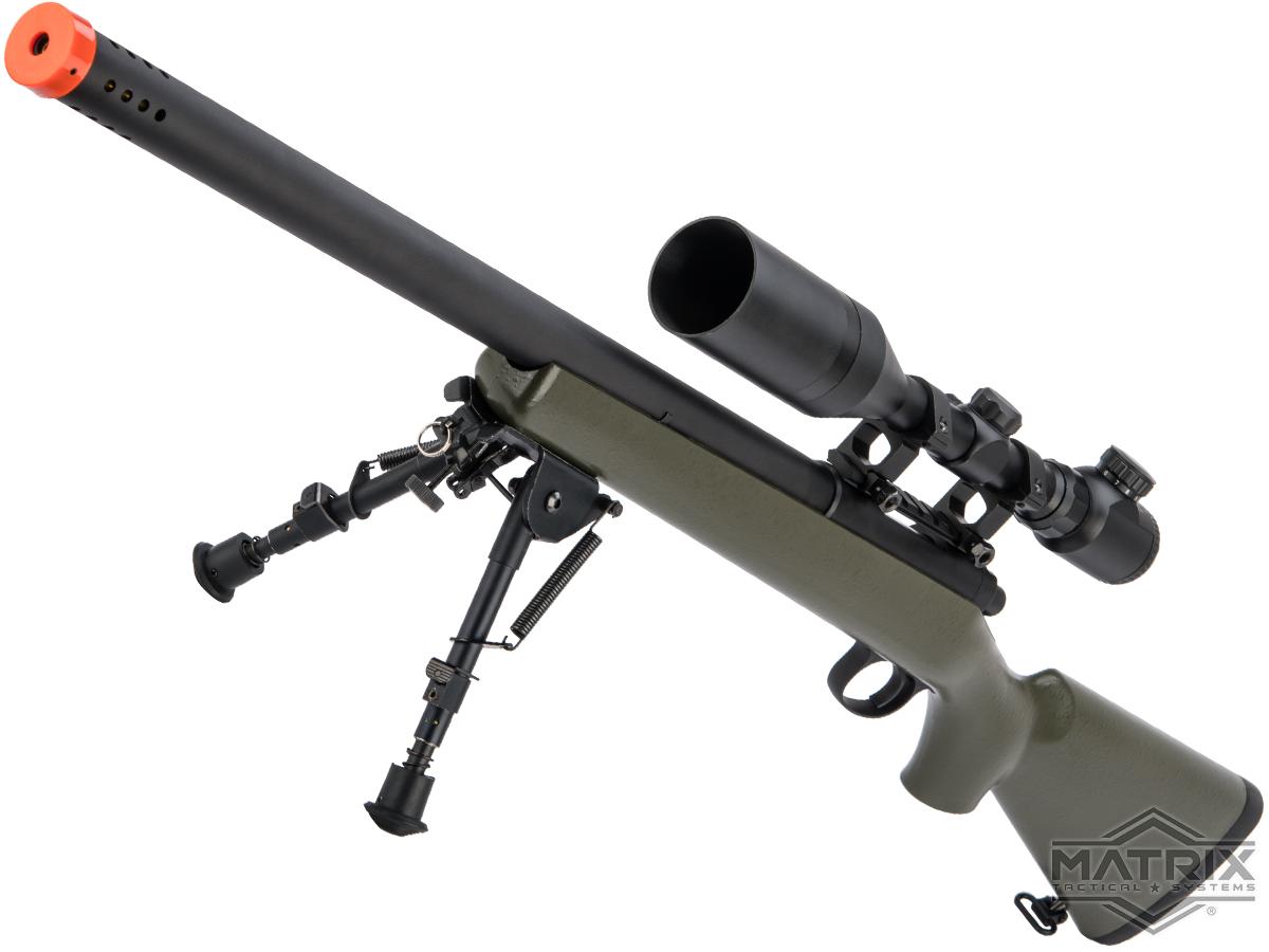 Matrix Bolt Action Sniper Rifle w/ Bull Barrel by Snow Wolf (Color: OD Green / Long Barrel)