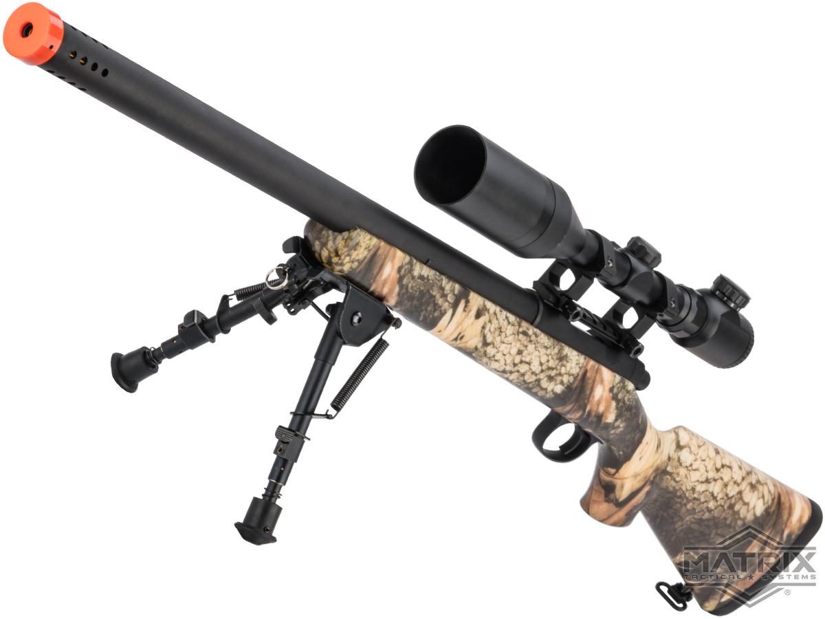 Matrix Bolt Action Sniper Rifle w/ Bull Barrel by Snow Wolf (Color: Camo / Long Barrel)