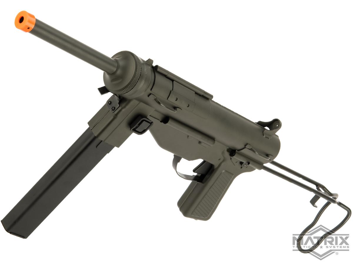 Matrix WWII M3A1 Full Steel Grease Gun Airsoft AEG by S&T (Model: Electric Blowback)