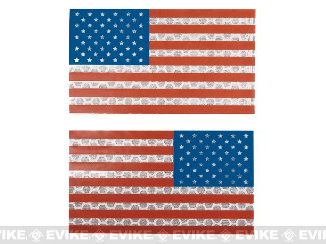 Matrix IR Reflective United States Flag Patch Set (Color: Full Color)