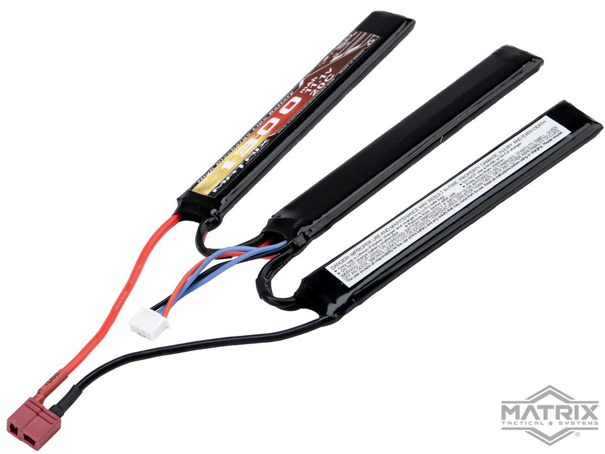 Matrix High Performance 11.1V Butterfly Type Airsoft LiPo Battery (Model: 1300mAh - 20C / Deans)