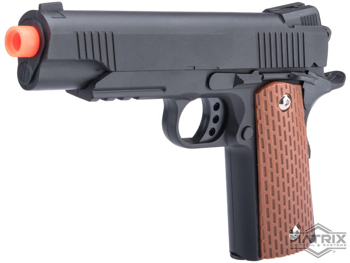 Avengers Vigor Series Heavyweight Airsoft Spring Pistol (Model: 1911 Tac / Black)