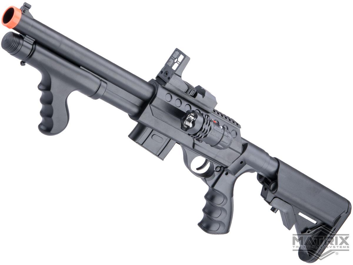 Avengers Vigor Series Heavy Version Tactical Railed Airsoft Spring Shotgun (Model: Telescoping Stock w/ Attachments)