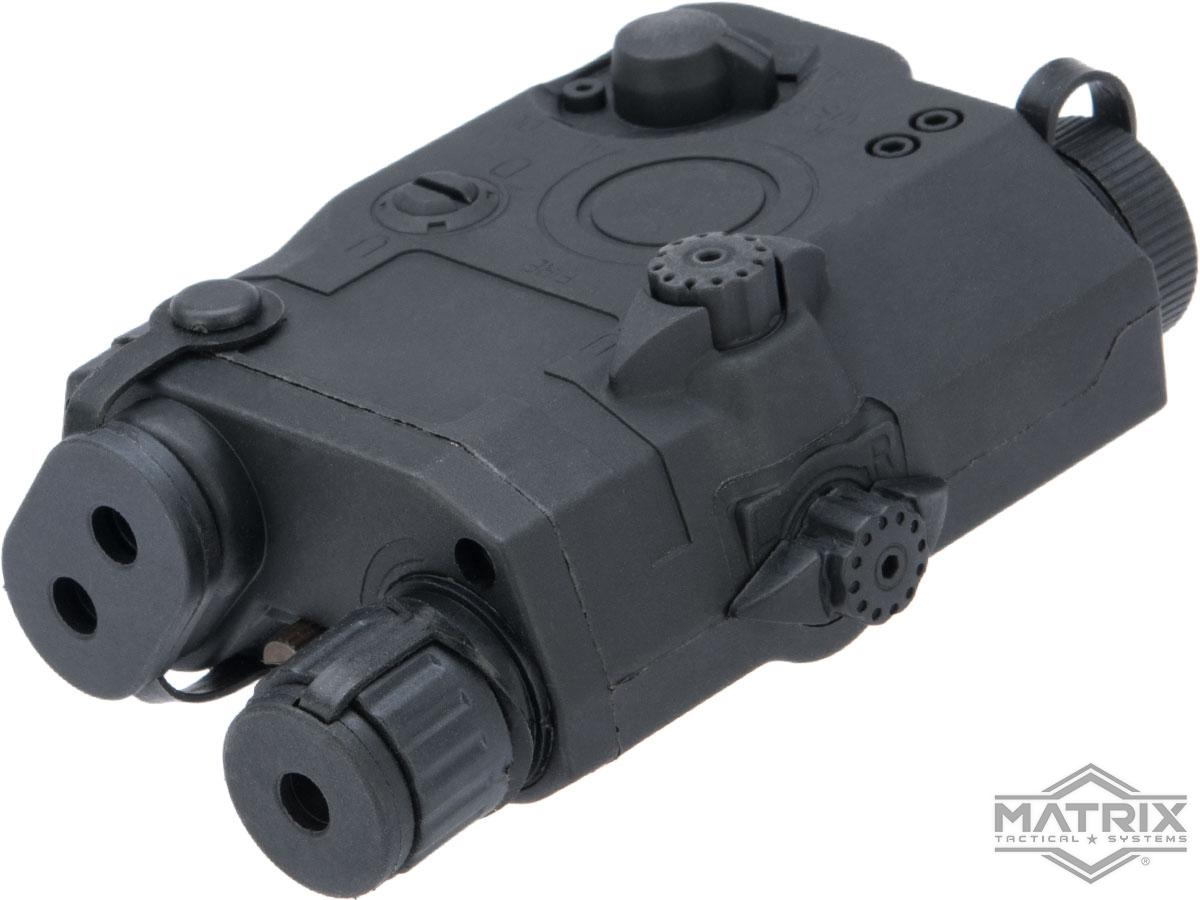 Matrix Airsoft PEQ-15 Battery Box w/ Laser System - Red Laser (Color: Black)