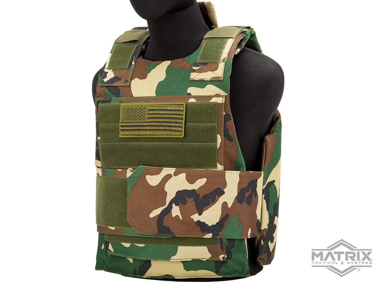 Matrix Delta Force Style Body Armor Shell Vest (Color: Woodland)