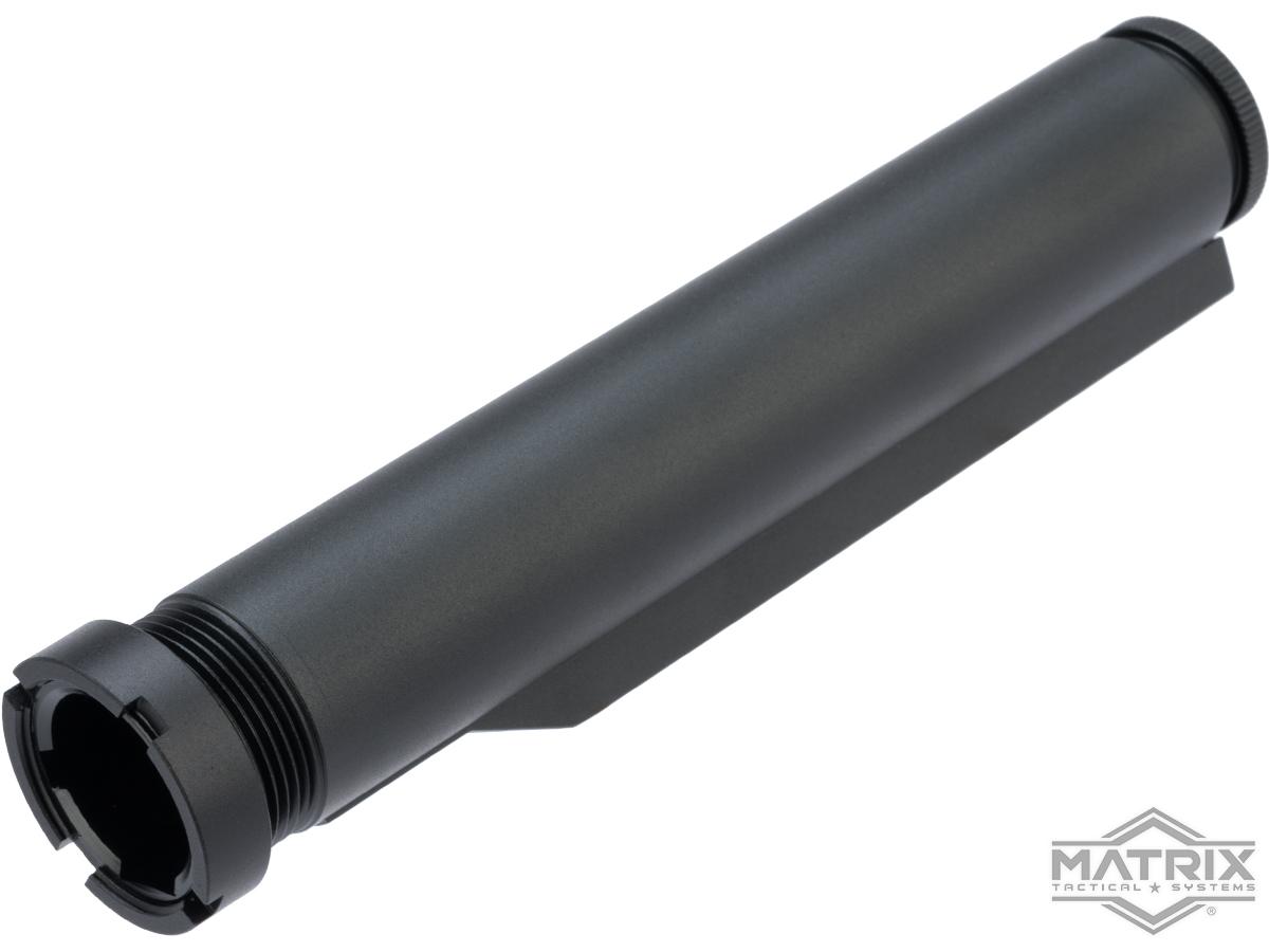 Matrix CNC Aluminum 6 Position Adjustable Buffer Tube for AEG Rifles (Color: Black)