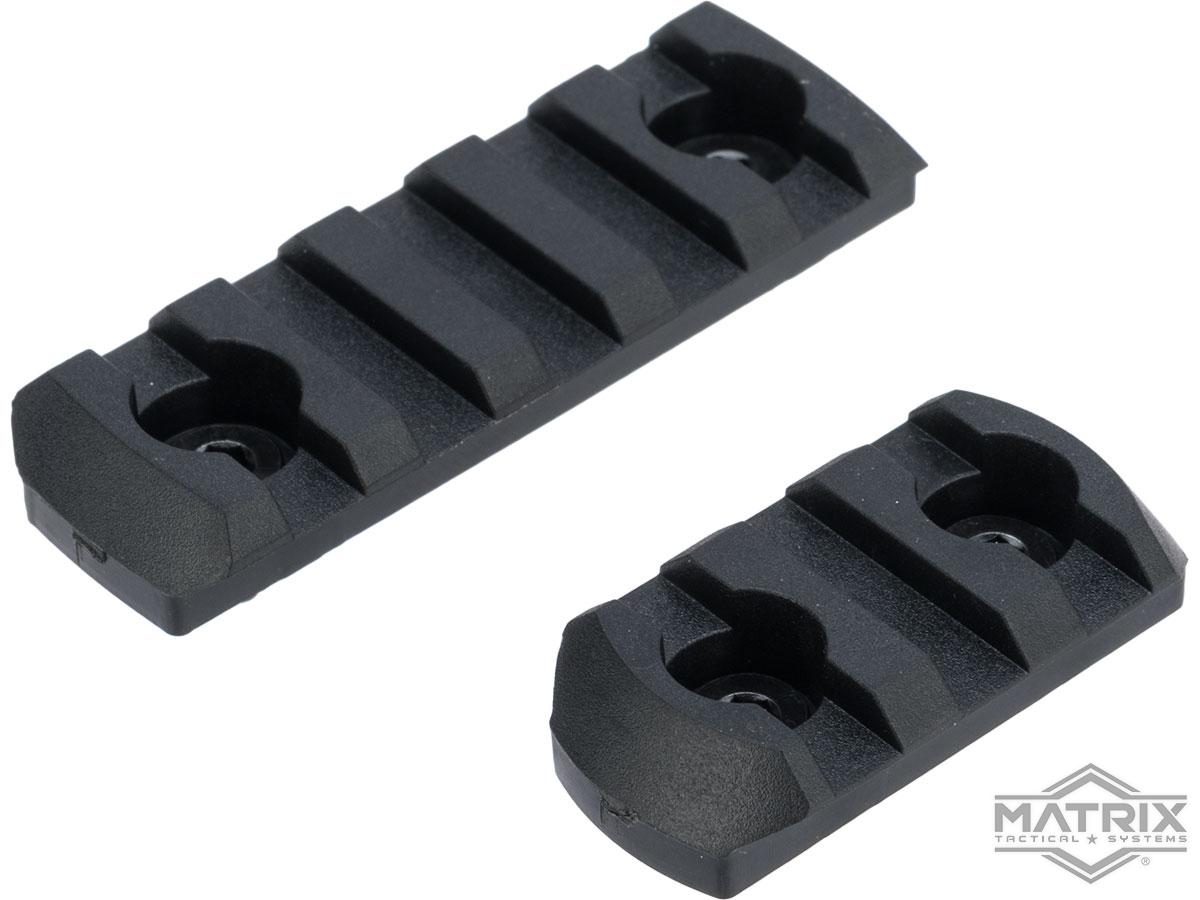 Matrix Polymer Modular Rail Sections for M-LOK Handguards (Color: Black / 3 Slot / 5 Slot)