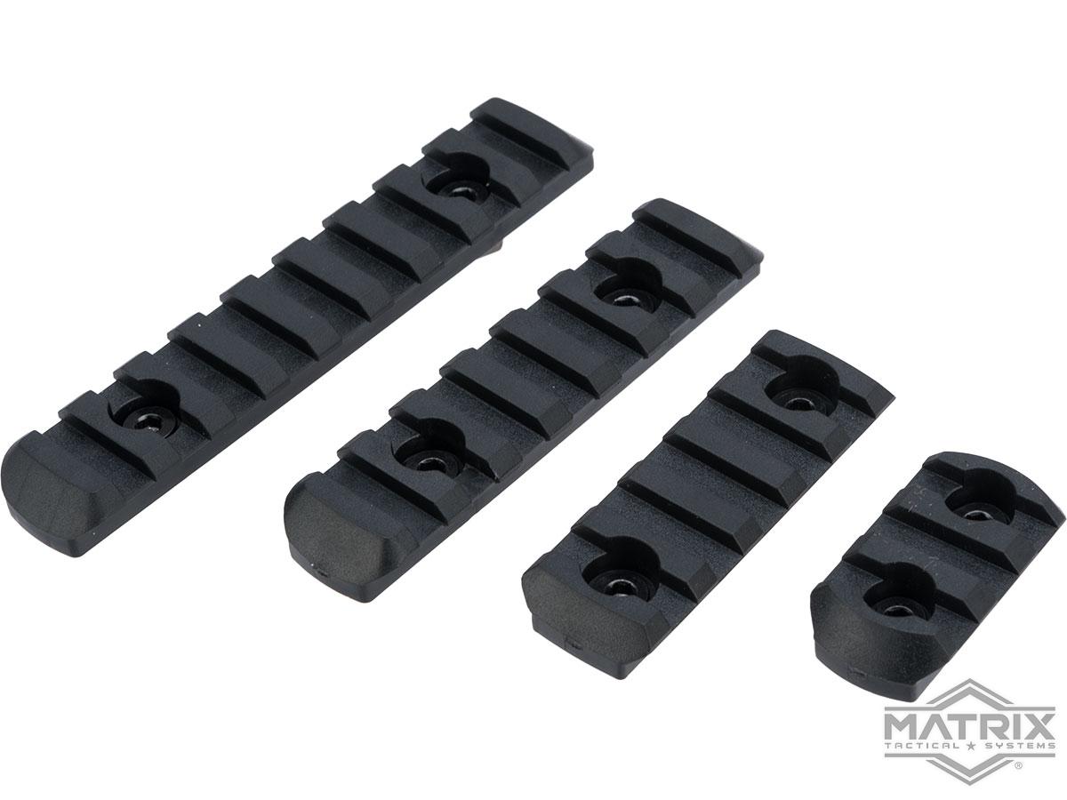 Matrix Polymer Modular Rail Sections for M-LOK Handguards (Color: Black / 3 Slot, 5 Slot, 7 Slot, 9 Slot)