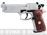 Umarex Beretta M92FS CO2 Air Pistol - Nickel with Wood Grips (.177 cal Air Gun)