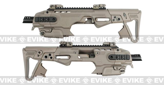 CAA Airsoft Roni Pistol Carbine Conversion Kit for Airsoft Gas Blowback Pistols (Color: Dark Earth / Beretta M9)