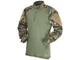 Tru-Spec Tactical Response Uniform 1/4 Zip Combat Shirt (Color: Woodland Digital / X-Large)