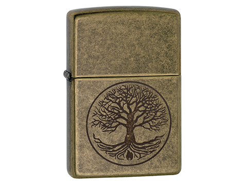 Zippo Classic Lighter Graphics Series (Model: Tree of Life / Antique Brass)