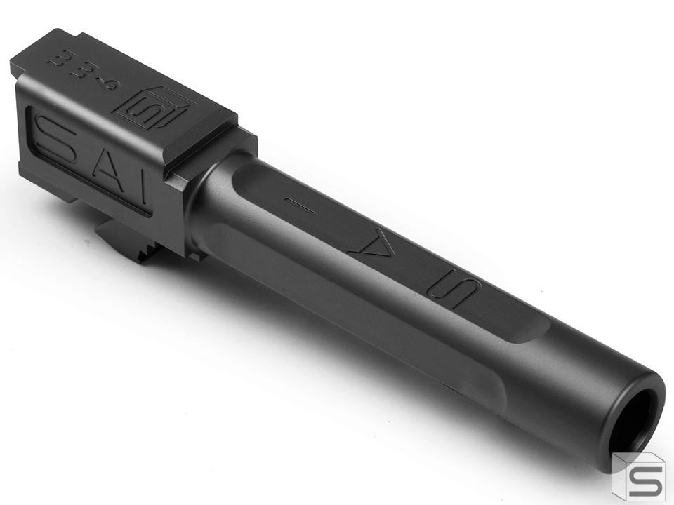 Salient Arms SAI Match Grade Fluted Barrel for GLOCK Pistols (Model: G19 / Black Nitride / Non-Threaded)