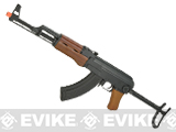 CYMA Standard Full Metal AK47-S Airsoft AEG Rifle w/ Steel Folding Stock and Real Wood Furniture (Package: Gun Only)