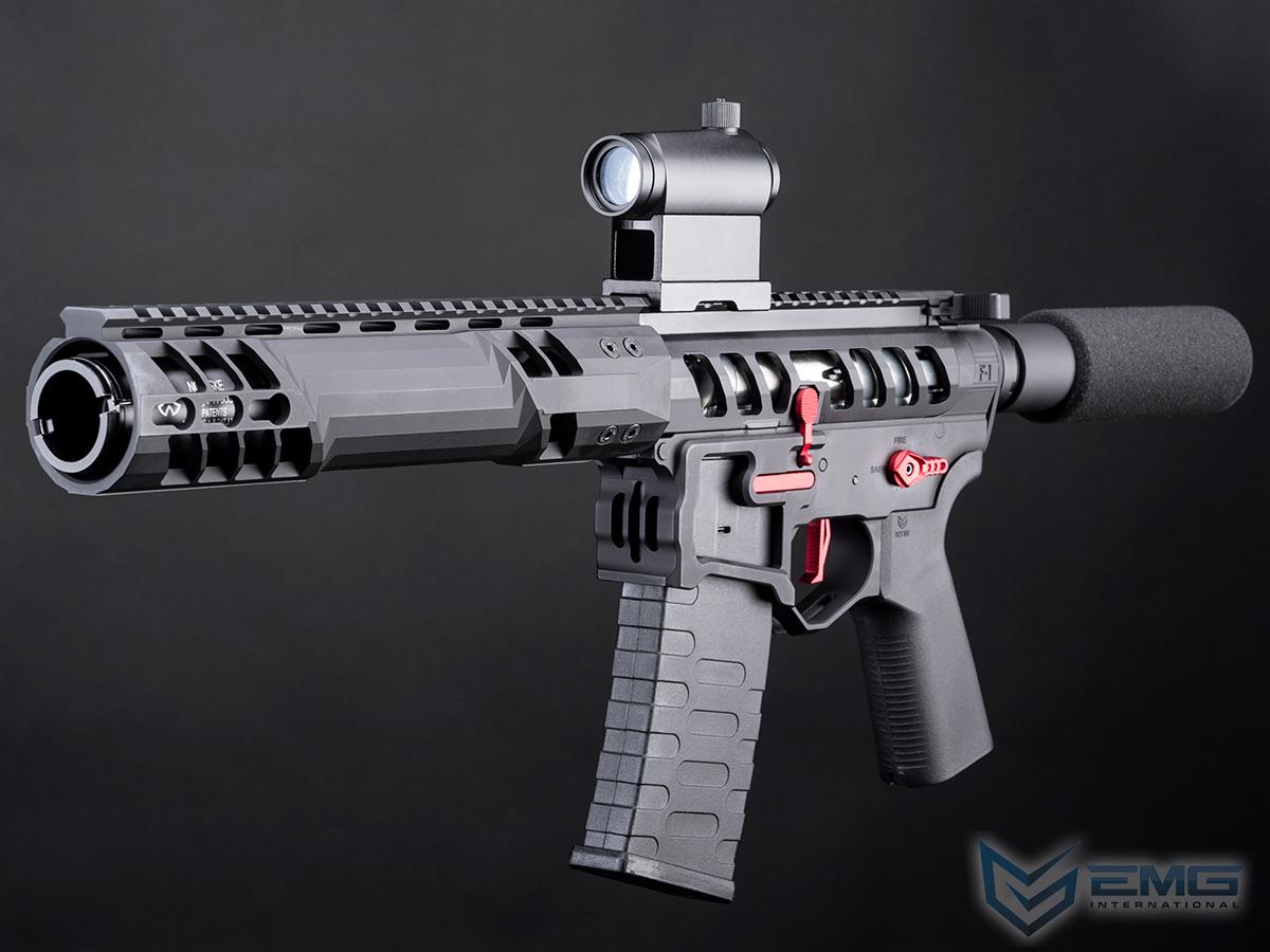 EMG F-1 Firearms Ultimate CQB UDR-15-3G AR15 Airsoft AEG Professional Training Rifle (Color: Black / Red Kit)