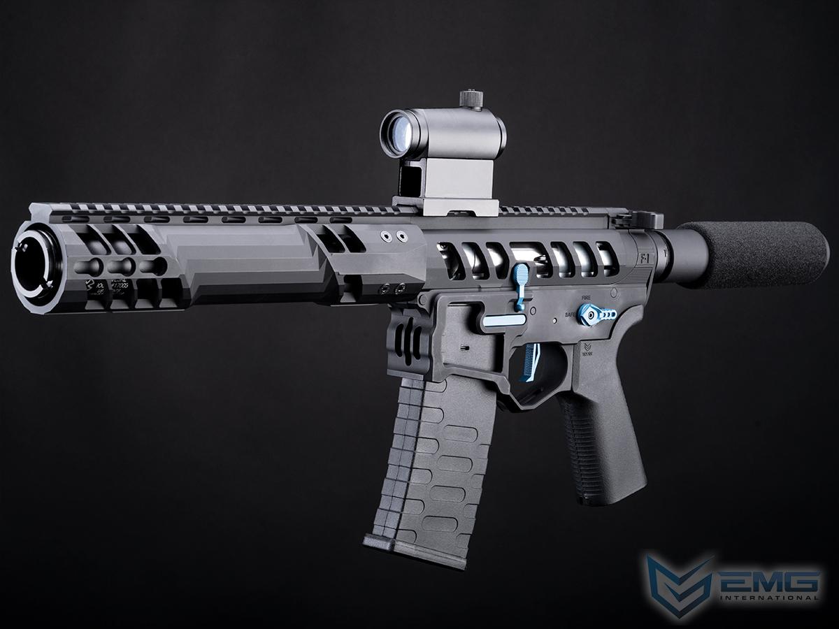 EMG F-1 Firearms Ultimate CQB UDR-15-3G AR15 Airsoft AEG Professional Training Rifle (Color: Black / Blue Kit)