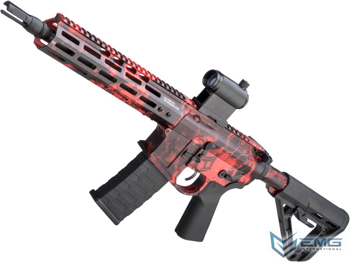 EMG NOVESKE Gen 4 w/ eSilverEdge SDU2.0 Gearbox Airsoft AEG Training Rifle (Model: Shorty / Kryptek Obskura Red)