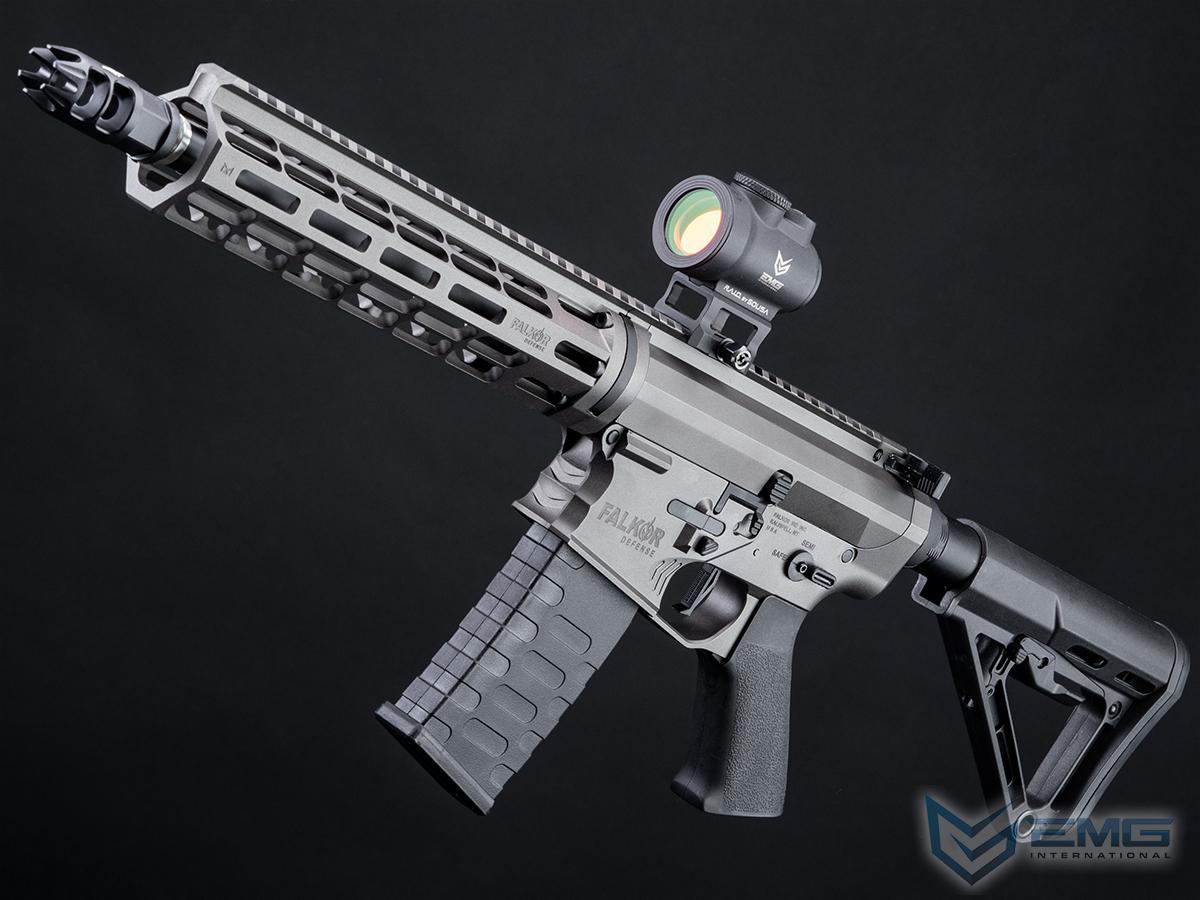 EMG Falkor Blitz Compact M4 w/ eSilverEdge Gearbox Airsoft AEG Training Rifle (Color: Falkor Grey / RS3 Stock / 350 FPS)