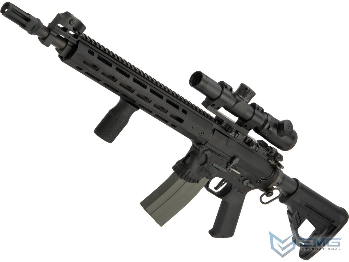 EMG / Sharps Bros Jack Licensed Advanced M4 Airsoft AEG Rifle with Super High Torque Slim Motor Grip (Color: Black / 15 Carbine)