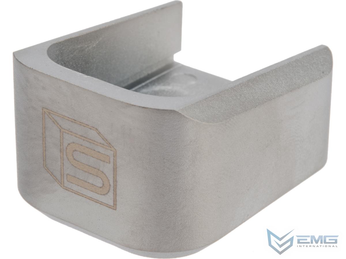 EMG / Salient Arms International 2011 Base Plate for Hi-Capa Series Airsoft Gas Magazines (Color: Silver / Green Gas)