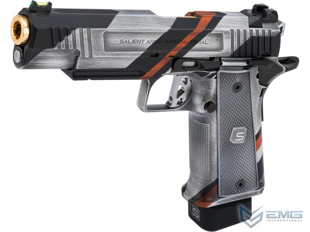 EMG / Salient Arms International 2011 DS Airsoft Training Weapon w/ Custom Cerakote (Model: 5.1 / Distressed Asiimov White)