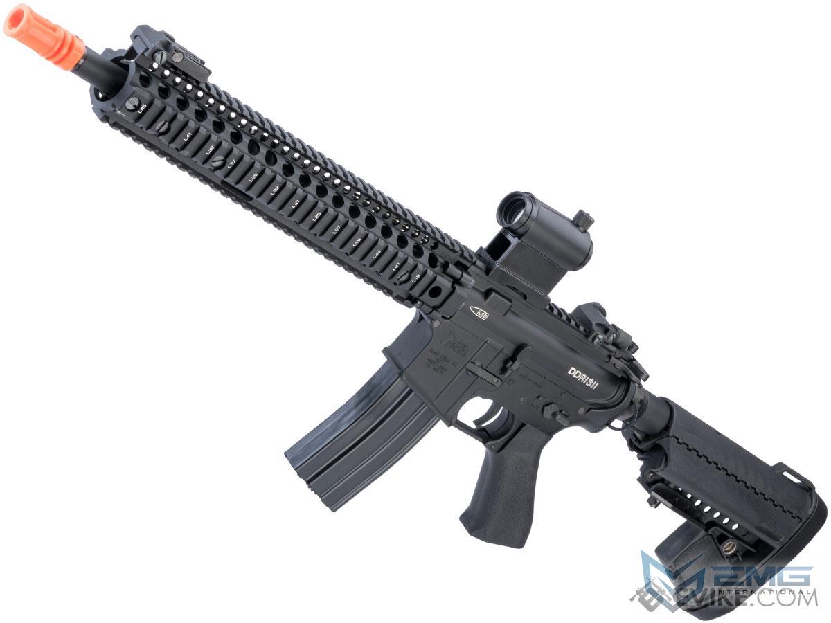 EMG Daniel Defense Licensed DDM4 RIS II B.R.S.S. HEAVY Recoil EBB Airsoft AEG Rifle (Color: Black)