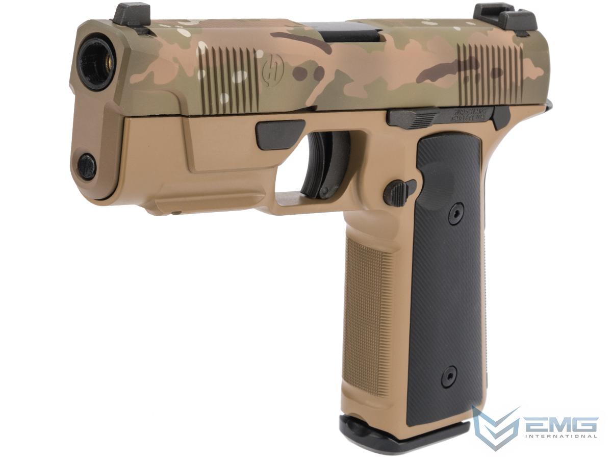 EMG / Hudson H9 Gas Blowback Airsoft Parallel Training Pistol w/ Custom Cerakote (Color: Multicam Slide)