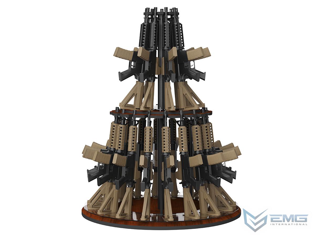 EMG Professional Grade Wooden 2-Tier Circular Gun Rack / Display Stand ...