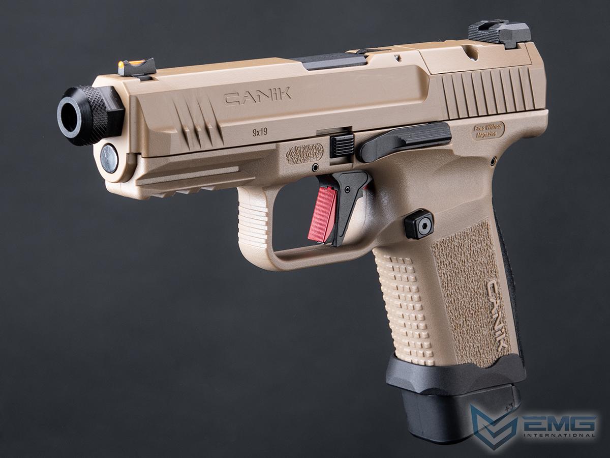 Canik x Salient Arms TP9 Elite Combat Airsoft Training Pistol Licensed by Cybergun / EMG (Color: Tan)
