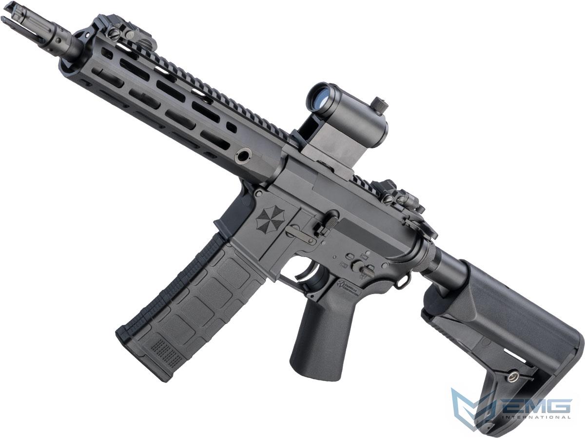 EMG Umbrella Corporation Weapons Research Group Licensed M4 M-LOK Airsoft AEG Rifle (Color: Black / PDW / 350 FPS)