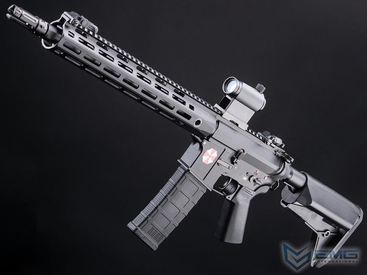 EMG Umbrella Corporation Weapons Research Group Licensed M4 M-LOK 2022 Ver. Airsoft AEG Rifle w/ Color Fill (Color: Black / Carbine / 350 FPS)