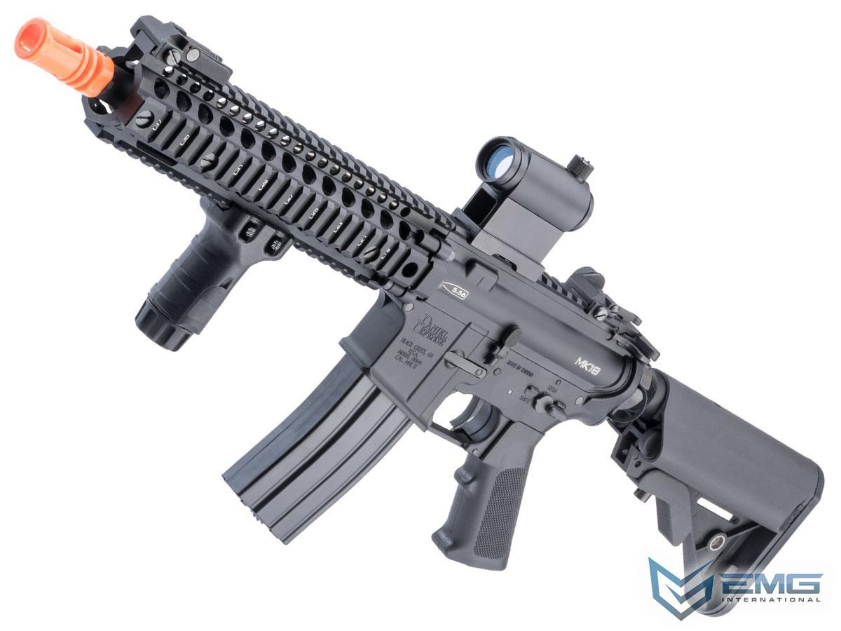 EMG Daniel Defense Licensed DD MK18 MOD 1 B.R.S.S. Recoil EBB Airsoft AEG Rifle (Color: Black)