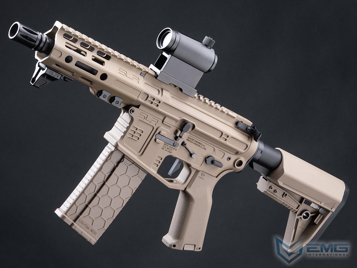 EMG Helios SLR Rifleworks Licensed B15 Airsoft AEG W/ ION M-LOK Handguard (Color: Dark Earth / 5.5 Lite Handguard / 350 FPS)